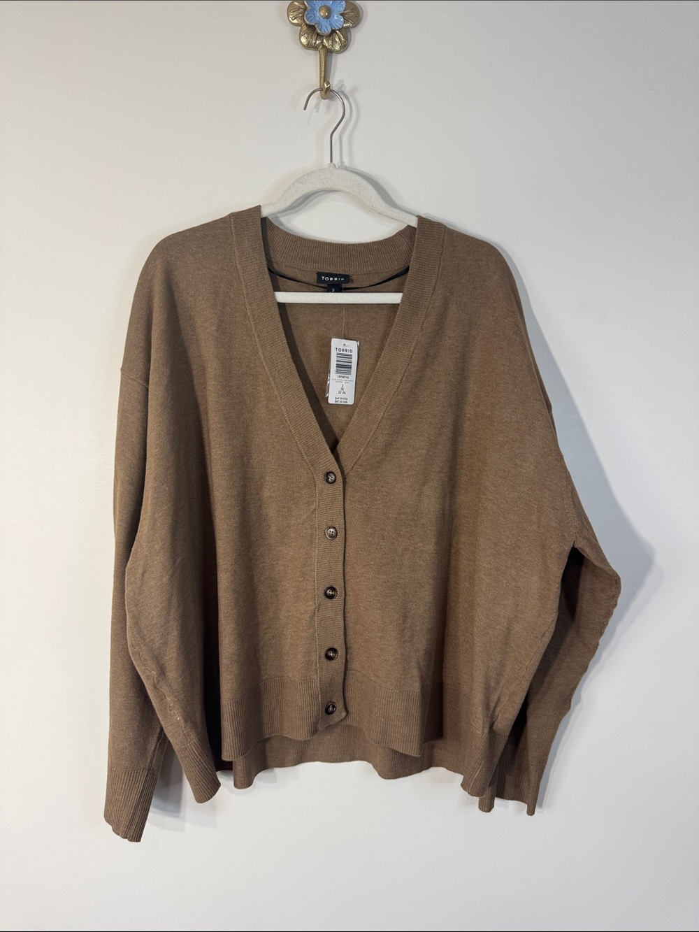 Torrid Ultra Soft Cardigan Brown Button